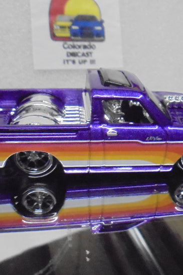 LOOSE HOT WHEELS PURPLE CUSTOM '72 CHEVY LUV TRUCK w/RR'S