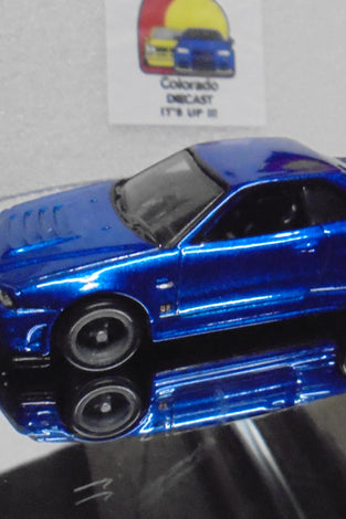 LOOSE HOT WHEELS BLUE NISSAN SKYLINE GT-R (R34) w/RR'S
