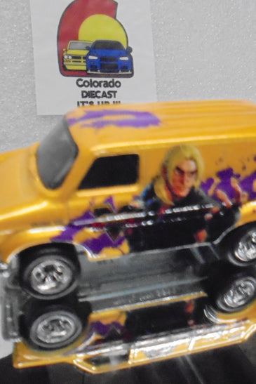 LOOSE HOT WHEELS YELLOW STREET FIGHTER FORD TRANSIT VAN w/RR'S