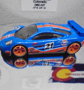 LOOSE HOT WHEELS BLUE GULF MCLAREN F1 GTR w/RR'S