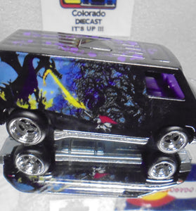 LOOSE HOT WHEELS BLACK SLEEPING BEAUTY SUPER VAN w/RR'S
