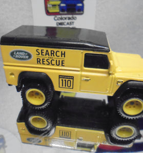 LOOSE HOT WHEELS YELLOW LAND ROVER DEFENDER 100 HARD TOP w/RR'S