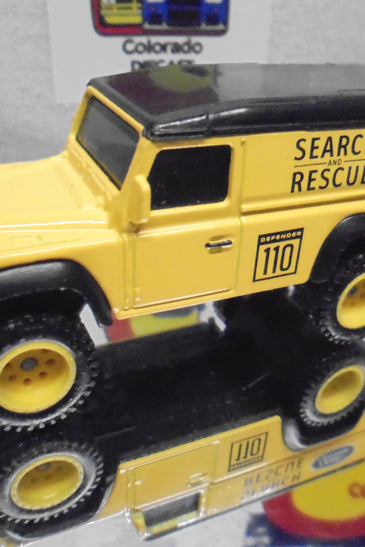 LOOSE HOT WHEELS YELLOW LAND ROVER DEFENDER 100 HARD TOP w/RR'S