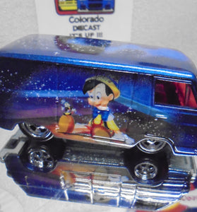 LOOSE HOT WHEELS BLUE DISNEY '66 DODGE A100 VAN  w/RR'S