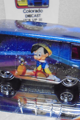 LOOSE HOT WHEELS BLUE DISNEY '66 DODGE A100 VAN  w/RR'S