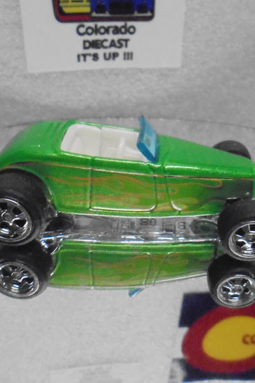 LOOSE HOT WHEELS GREEN '33 FORD w/RR'S