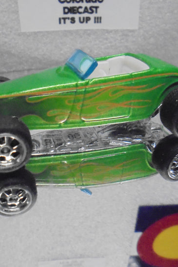 LOOSE HOT WHEELS GREEN '33 FORD w/RR'S