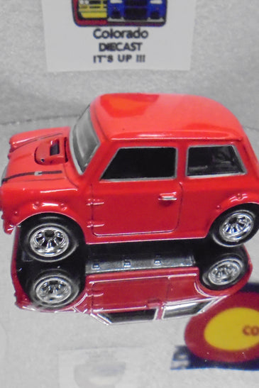 LOOSE HOT WHEELS RED MORRIS MINI COOPER w/RR'S