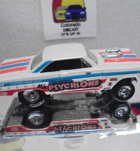 LOOSE HOT WHEELS WHITE PSYCHLONE '65 MERCURY COMET CYCLONE w/RR'S
