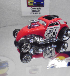 LOOSE HOT WHEELS  RED FIAT 500C w/RR'S