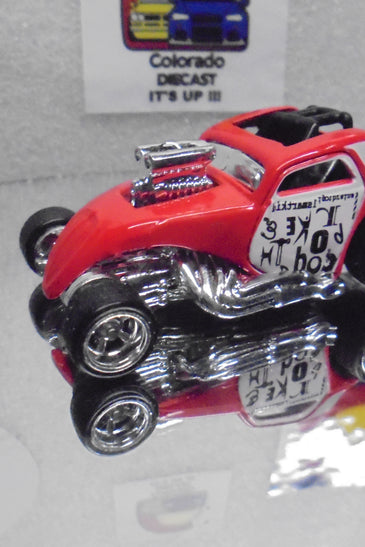 LOOSE HOT WHEELS  RED FIAT 500C w/RR'S