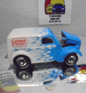 LOOSE HOT WHEELS BLUE/WHITE ANGLIA PANEL TRUCK w/RR'S