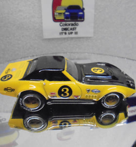 LOOSE HOT WHEELS BLACK/YELLOW '69 COPO CORVETTE w/RR'S