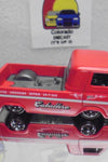 LOOSE HOT WHEELS RED EDELBROCK 60'S FORD ECONOLINE TRUCK w/RR'S