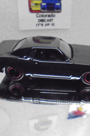 LOOSE HOT WHEELS BLACK '70 PLYMOUTH AAR CUDA w/RR'S