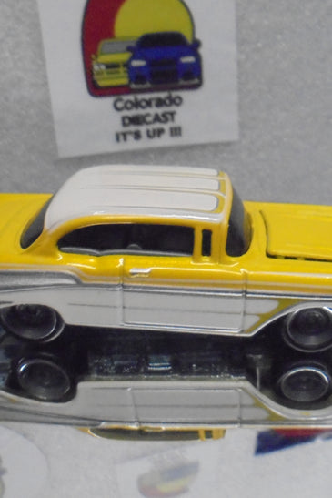 LOOSE HOT WHEELS YELLOW '57 CHEVY BEL AIR w/RR'S