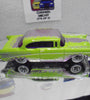 LOOSE HOT WHEELS GREEN '57 CHEVY BEL AIR CHASE w/RR'S WHITE INITIALS