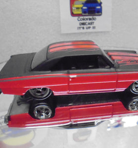 LOOSE HOT WHEELS BLACK/RED '66 CHEVY NOVA CHASE  w/RR'S WHITE POR INITIALS