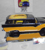 LOOSE HOT WHEELS BLACK/YELLOW 8 CRATE CHASE w/RR'S BLACK POR INITIALS