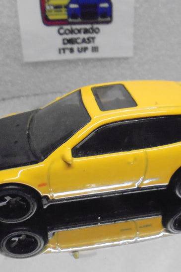 LOOSE HOT WHEELS YELLOW HONDA CIVIC EG w/RR'S