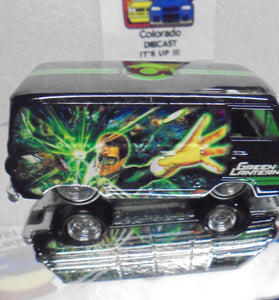 LOOSE HOT WHEELS BLACK GREEN LANTERN DODGE A100 VAN w/RR'S
