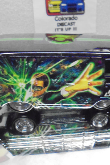 LOOSE HOT WHEELS BLACK GREEN LANTERN DODGE A100 VAN w/RR'S