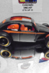 LOOSE HOT WHEELS CHASE BLACK VOLKSWAGEN DRAG BEETLE w/RR'S WHITE LW INITIALS