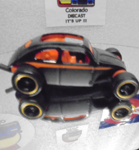 LOOSE HOT WHEELS CHASE BLACK VOLKSWAGEN DRAG BEETLE w/RR'S WHITE LW INITIALS