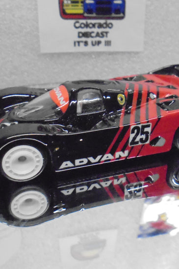 LOOSE HOT WHEELS BLACK/RED ADVAN PORSCHE 962 w/RR'S