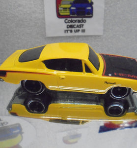 LOOSE HOT WHEELS YELLOW HEMI CUDA w/RR'S