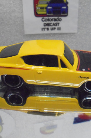 LOOSE HOT WHEELS YELLOW HEMI CUDA w/RR'S