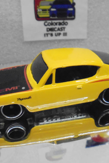LOOSE HOT WHEELS YELLOW HEMI CUDA w/RR'S