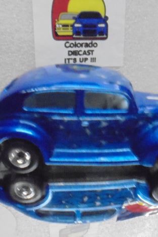 LOOSE HOT WHEELS BLUE W/FLAMES FAT FENDERED '40 w/RR'S