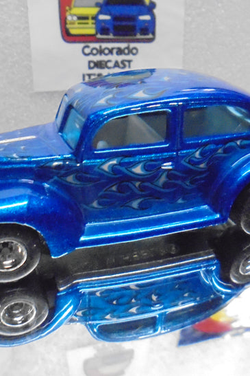 LOOSE HOT WHEELS BLUE W/FLAMES FAT FENDERED '40 w/RR'S