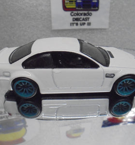 LOOSE HOT WHEELS WHITE BMW M3 (E46) w/RR'S