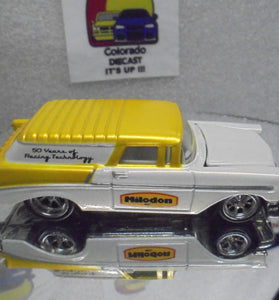 LOOSE HOT WHEELS WHITE/YELLOW MILODON '56 NOMAD w/RR'S