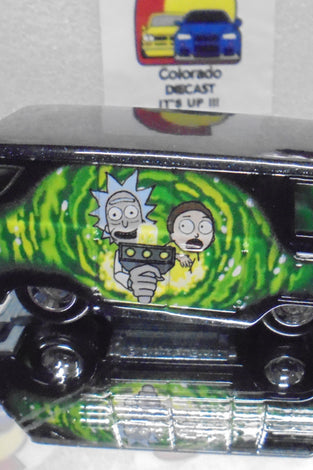 LOOSE HOT WHEELS BLACK RICK & MORTY'S '66 DODGE A100 VAN w/RR'S
