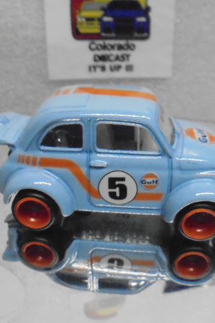 LOOSE HOT WHEELS BLUE GULF 60'S FIAT 500D MODIFICADO w/RR'S