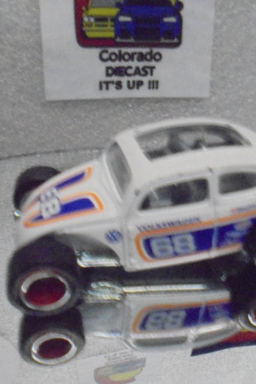 LOOSE HOT WHEELS WHITE #68 VOLKSWAGEN BUG w/RR'S