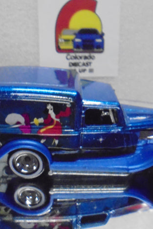 LOOSE HOT WHEELS BLUE DISNEY '34 FORD DELIVERY TRUCK w/RR'S