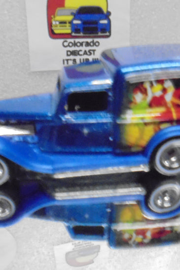 LOOSE HOT WHEELS BLUE DISNEY '34 FORD DELIVERY TRUCK w/RR'S