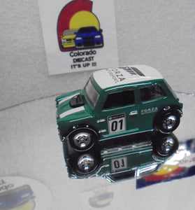 LOOSE HOT WHEELS GREEN FORZA MOTORSPORTS MORRIS MINI COOPER w/RR'S