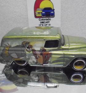 LOOSE HOT WHEELS GREEN JUNGLE BOOK '55 CHEVY PANEL TRUCK w/RR'S