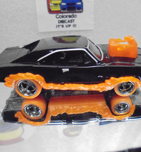 LOOSE HOT WHEELS BLACK GHOST RIDER CHARGER w/RR'S