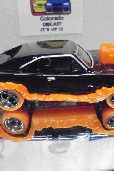LOOSE HOT WHEELS BLACK GHOST RIDER CHARGER w/RR'S