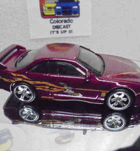 LOOSE HOT WHEELS MAROON NISSAN SILVIA S14  w/RR'S