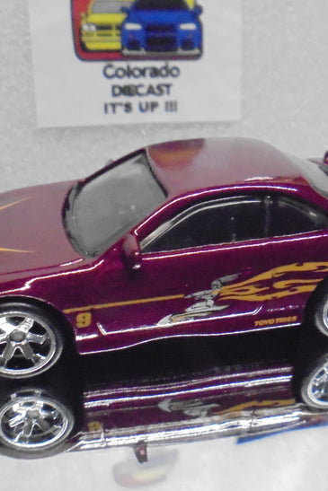 LOOSE HOT WHEELS MAROON NISSAN SILVIA S14  w/RR'S