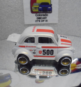 LOOSE HOT WHEELS WHITE 60'S FIAT 500D MODIFICADO w/RR'S