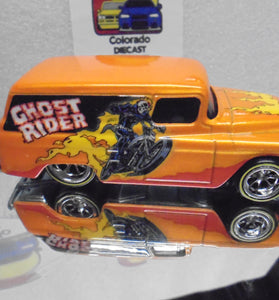 LOOSE HOT WHEELS GHOST RIDER '55 CHEVY PANEL TRUCK w/REAL RIDERS