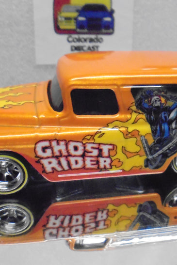 LOOSE HOT WHEELS GHOST RIDER '55 CHEVY PANEL TRUCK w/REAL RIDERS